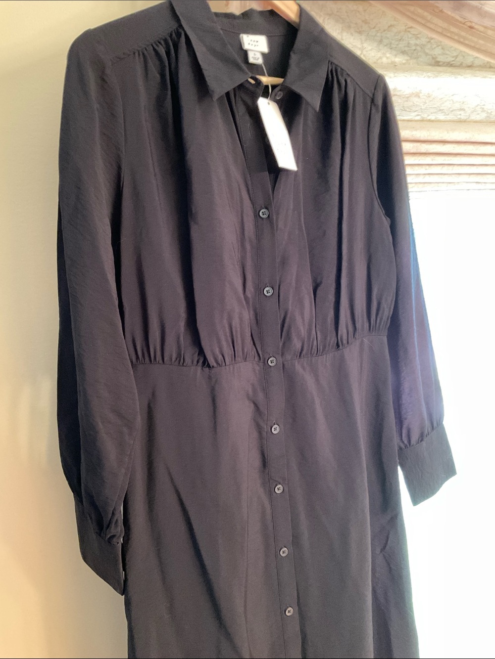 A  New Day NWT Classic Black Shirt Dress Large